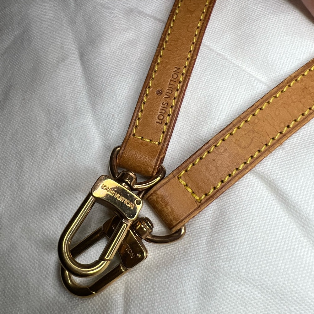 Authentic Louis Vuitton vachetta leather strap with fixed 36-inch